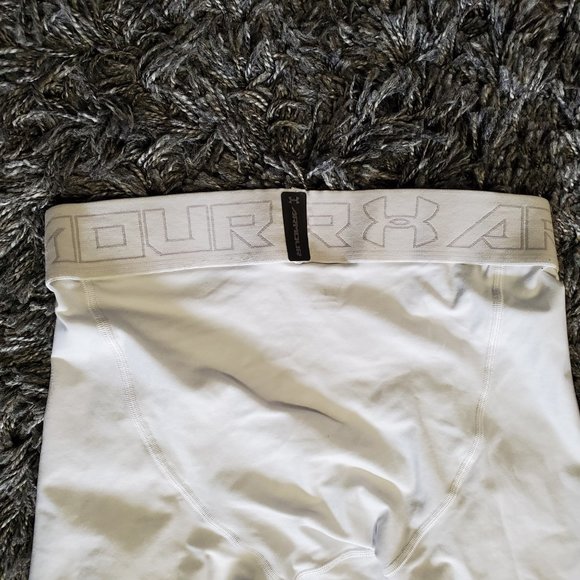Under Armour Men's White and Black Compression Pants - Picture 4 of 5